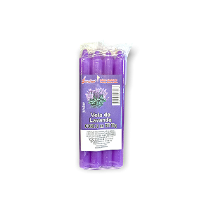 Vela Aromática LAVANDA Palito - Pacote com 8