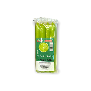 Vela Aromática LIMÃO Palito - Pacote com 8