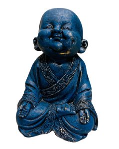 BUDA CHINES SORRINDO - Azul