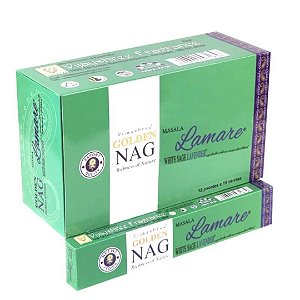 Incenso Golden Nag - Lamare - Salvia Branca com Lavanda
