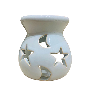 Rechaud/Aromatizador Cerâmica Estrela e Lua