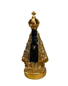 Nossa Senhora Aparecida  - Milagre dos Peixes - Menor - Dourado e Preto