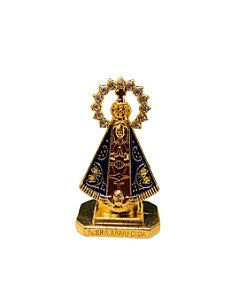 Enfeite para carro - Nossa Senhora Aparecida do Resplendor - Dourada e Marrom