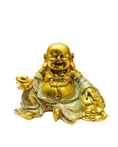 Buda Sorridente da Riqueza - Dourado