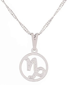 Gargantilha Signo Capricornio 12 mm - Sunshine Cristais Tamanho: 1.Corrente 45 cm