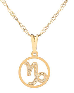 Gargantilha Signo Capricornio 12 mm - Sunshine Cristais Tamanho: 1.Corrente 45 cm
