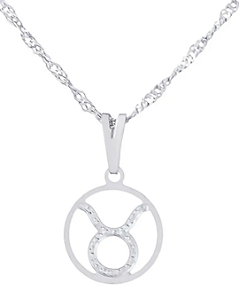 Gargantilha Signo Touro 12 mm - Sunshine Cristais Tamanho: 1.Corrente 45 cm