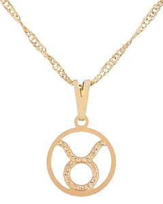 Gargantilha Signo Touro 12 mm - Sunshine Cristais Tamanho: 1.Corrente 45 cm