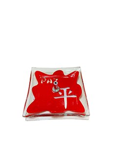 Incensário de Vidro Vertical - Paz em Vermelho