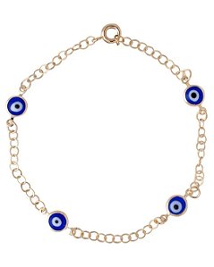 Pulseira com 4 Olhos Gregos dourada