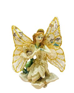 Fada Floral com Joaninhas - Beje