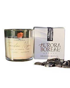 Vela Perfumada Turmalina Negra 160g - Aurora Boreal