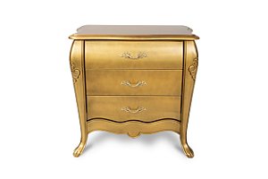 Criado Mudo Gênova - Dourado - Alto Padrão Móveis.