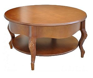 Mesa de Centro Redonda Imperatriz - Amêndoa - Alto padrão Móveis.