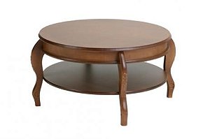 Mesa de Centro Redonda Paris - Imbuia - Alto Padrão Móveis.