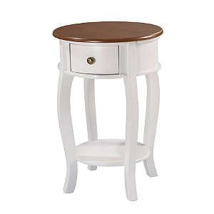Mesa de Apoio Classic - Branca/Imbuia - Alto Padrão Móveis.