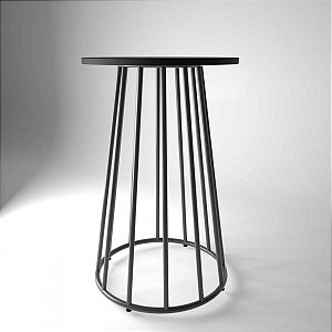 Base de Mesa em Aço Carbono - Preta - Alto Padrão Móveis.