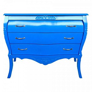 Cômoda Lyon Entalhada - Azul - Alto Padrão Móveis.