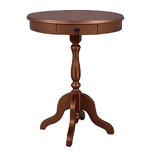 Mesa de Apoio Inglesa com Gaveta - Bronze - Alto Padrão Móveis.