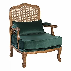 Poltrona King com Tela - Imbuia/Verde - Alto Padrão Móveis.