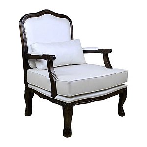 Poltrona King - Castanho/Branco - Alto Padrão Móveis.