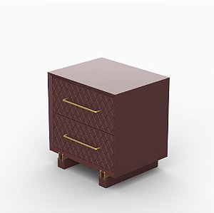Mesa de Cabeceira Chelles - Vinho - Alto padrão Móveis.