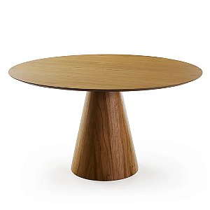 Mesa Redonda Cone - 1,00 x 1,00 - Cinamomo/Imbuia - Alto Padrão Móveis.