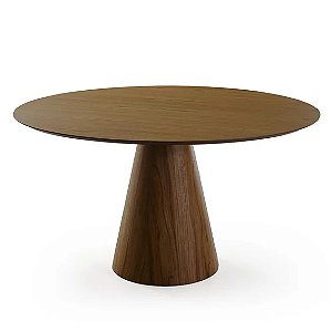Mesa Redonda Cone - 1,40 x 1,40 - Cinamomo/Castanho - Alto Padrão Móveis.