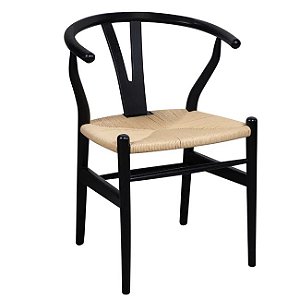 Cadeira Wishbone - Preta - Alto Padrão Móveis.