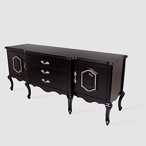 Rack Marselha - Preto - Alto Padrão Móveis.