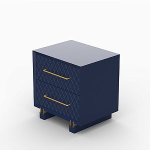 Mesa de Cabeceira Chelles - Azul - Alto Padrão Móveis.
