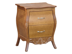 Mesa de Cabeceira Entalhada - Imbuia - Alto Padrão Móveis.