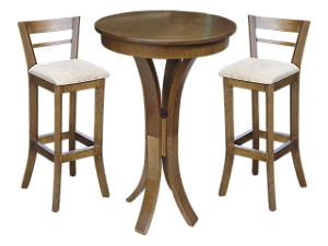 Conjunto Bistrô Escócia C/02 Banquetas - Imbuia - Alto Padrão Móveis.