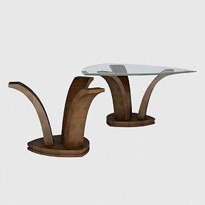 Base de Mesa Angra Triangular - Imbuia - Alto Padrão Móveis