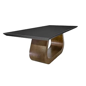 Mesa de Jantar Nairobi 2,00 x 1,00 - Preto/Imbuia - Alto Padrão Móveis.