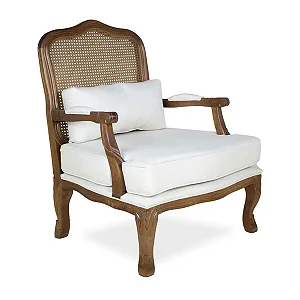 Poltrona King - Imbuia/Off White - Alto Padrão Móveis.