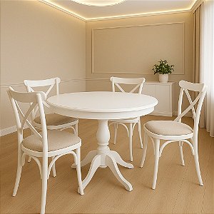 Sala de Jantar England - Branco - Alto Padrão Móveis.