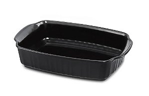 Assadeira de Cerâmica Twist 3,5 Litros - Preta - Ceraflame.