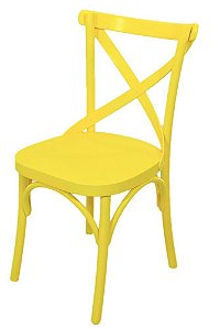 Cadeira Design X - Amarela - Alto Padrão Móveis.