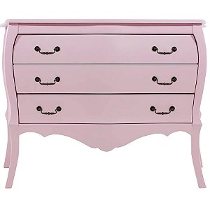 Cômoda Lyon Frente Abaulada - Rosa - Alto Padrão Móveis.