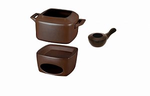 Conjunto Fondue 3 Pçs Chocolate - Ceraflame.