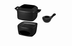 Conjunto Fondue 3 Pçs Preto - Ceraflame.