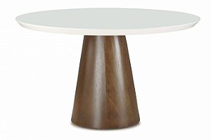 Mesa Cone Redonda 1,2 x 1,2 - Imbuia - Alto Padrão Móveis.