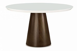 Mesa Cone Redonda (1,2 x 1,2) - Cappuccino - Alto Padrão Móveis.