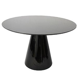 Mesa Cone Redonda 1,2 x 1,2 - Preta - Alto Padrão Móveis.