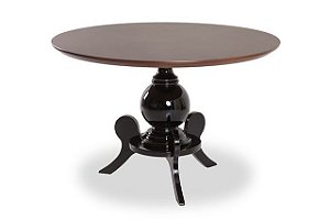 Mesa de Jantar Aspen (1.20 x 1.20) - Preto/Imbuia - Alto Padrão Móveis.
