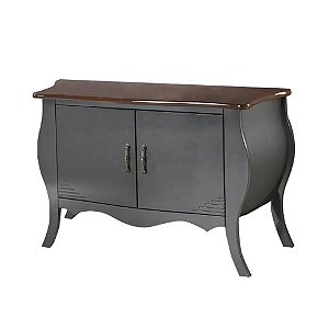 Buffet Gourmet Titanium 2 portas - Chumbo/Imbuia - Alto Padrão Móveis.