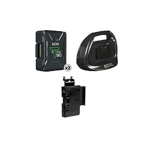 Anton Bauer Kit Bateria Titon 90 com Carregador e Placa