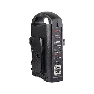 SWIT S-3822A Carregador Rápido Gold Mount de 2 Canais com Saída Adaptadora
