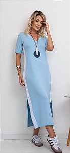 Vestido longo em moletinho premium. Tam. M